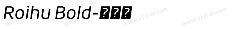 Roihu Bold字体转换